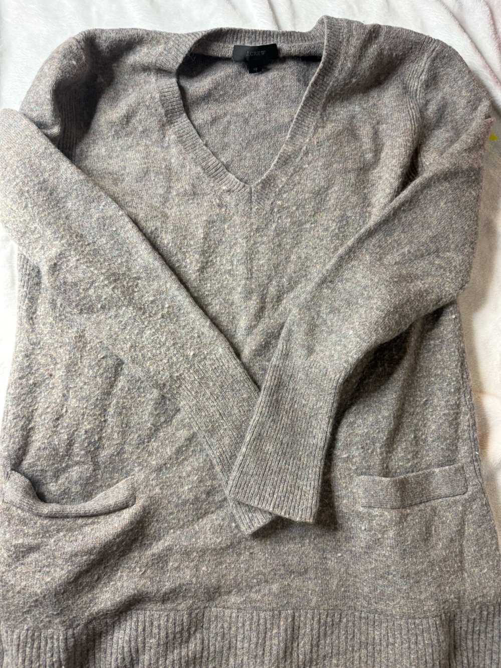 J. Crew womens Heather Gray Crewneck Sweater